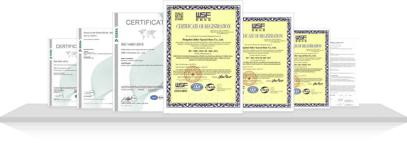 Several certificates of DME&JDE