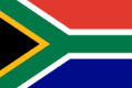 The flag of South Africa.