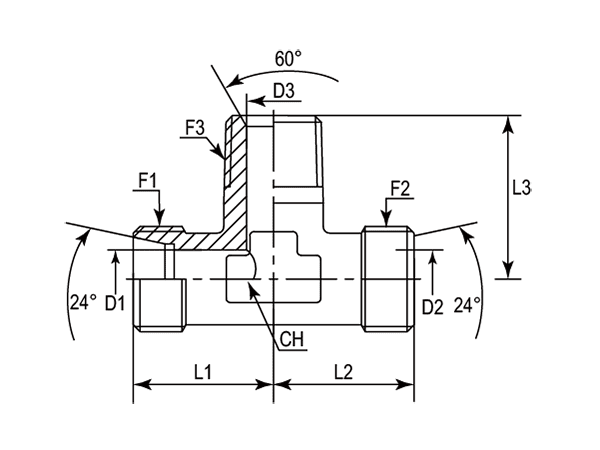 A drawing of DTTM hydraulic adaptor.