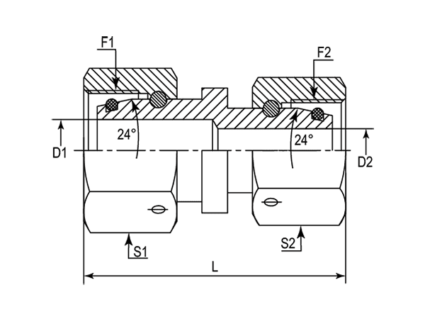 A drawing of DUER hydraulic adaptor.
