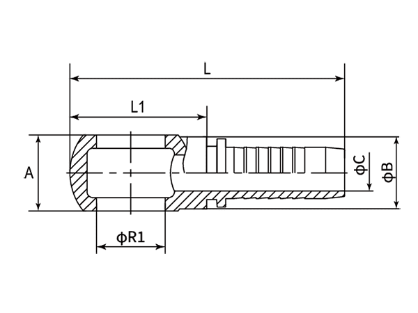 A drawing of BJM banjo bolt.