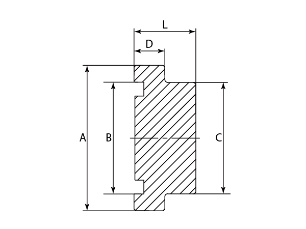 A drawing of DFLOP3 hydraulic flange fitting.