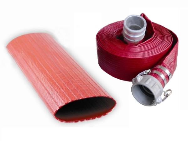 PVC high pressure layflat hose heavy duty in red and orange colors