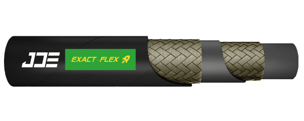 An Super Pressure SAE R19 fluid hydraulic hose.